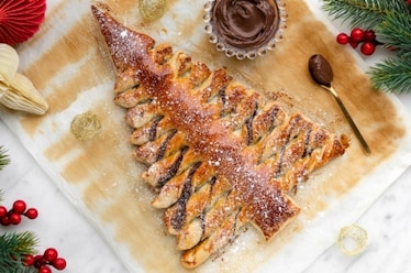 Albero di Natale di pasta sfoglia alla Nutella