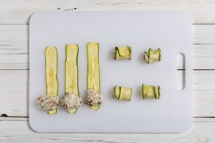 Preparazione Involtini di zucchine  - Fase 3 Preparazione Involtini di zucchine  - Fase 3