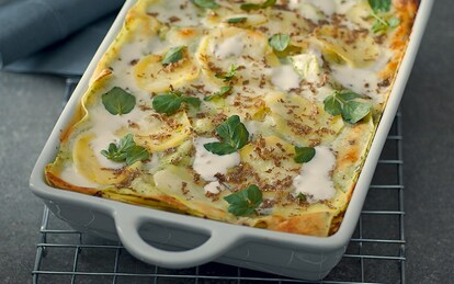 Lasagne verdi con patate e tartufo