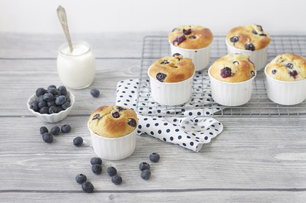 Muffin ai mirtilli ricetta