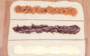 Preparazione Treccia dolce con crema pasticcera e crema di nocciole  - Fase 3