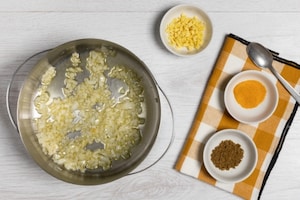 Preparazione Zuppa di lenticchie verdi, zenzero e curcuma  - Fase 1