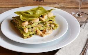 Preparazione Lasagne verdi con vongole, gamberi e bacon - Fase 4