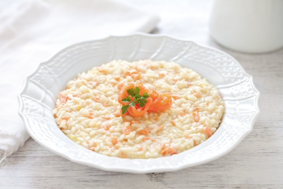 Risotto al salmone ricetta