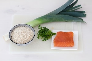 Preparazione Risotto al salmone - Fase 1