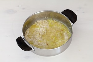 Preparazione Risotto al salmone - Fase 3