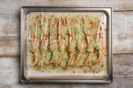 Preparazione Scampi al sale - Fase 3 Preparazione Scampi al sale - Fase 3