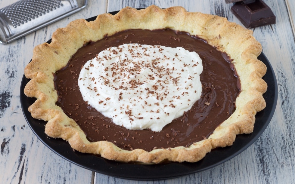 Crostata con ganache al cioccolato e crema al mascarpone  ricetta