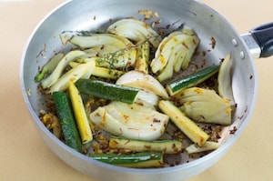 Preparazione Finocchi e zucchine brasati - Fase 2