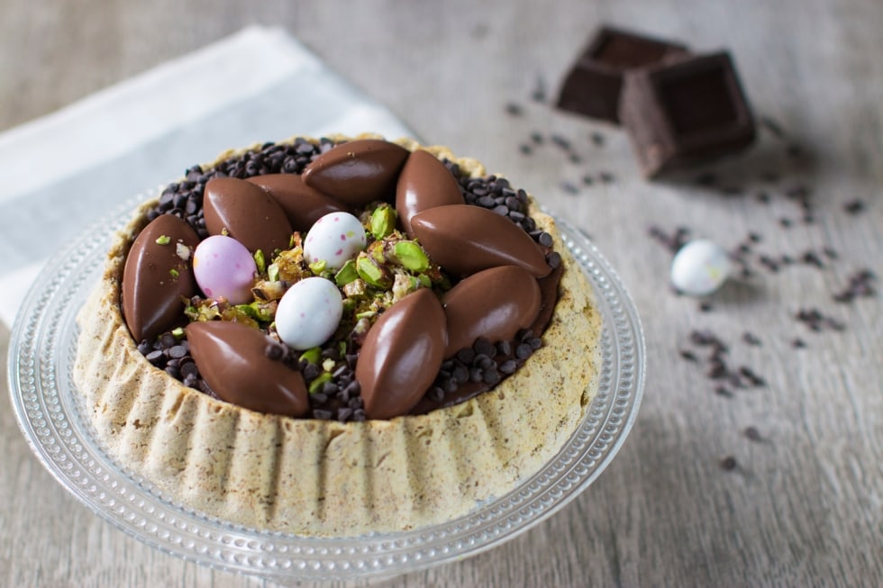 Torta al pistacchio e triplo cioccolato ricetta