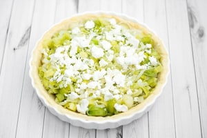 Preparazione Torta salata con porri e feta - Fase 3