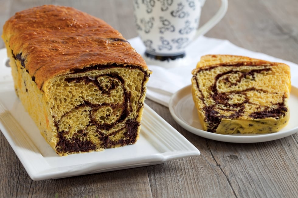 Brioche variegata al cacao ricetta