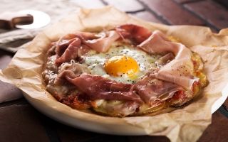 Pizza di patate alla Bismarck Pizza di patate alla Bismarck