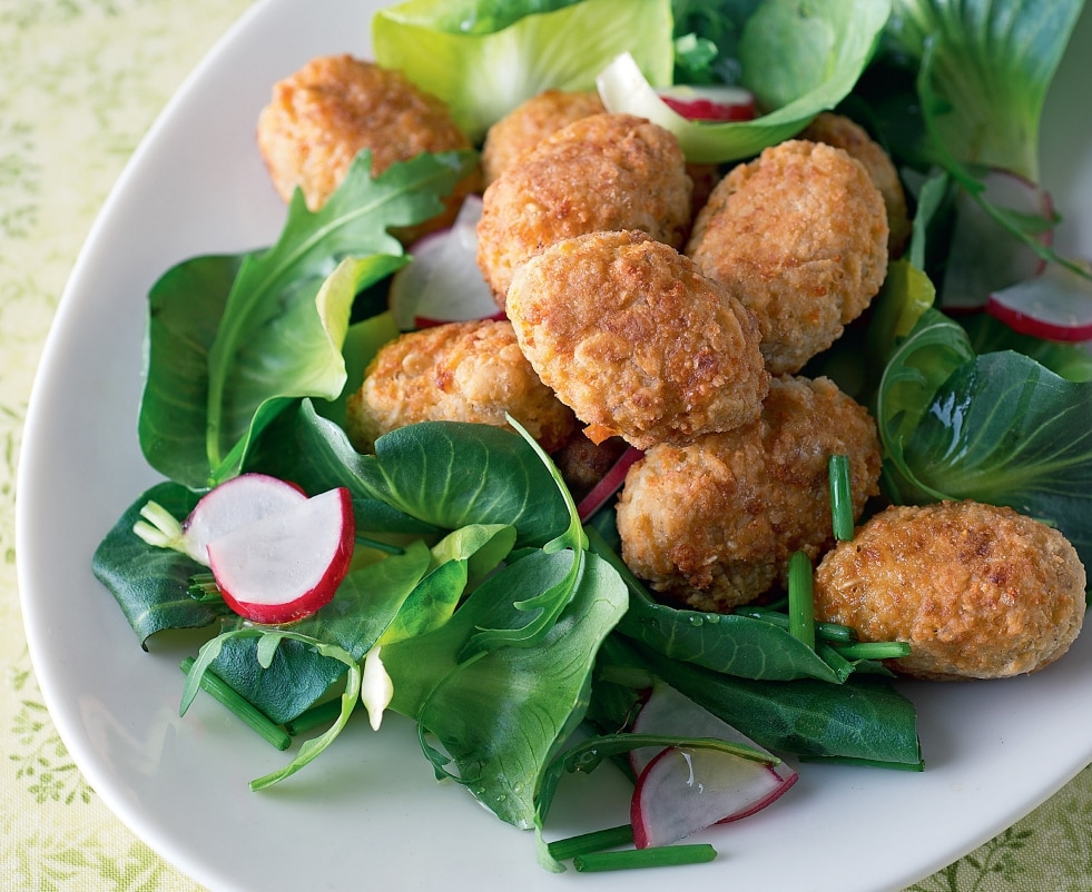 Polpette di fiocchi d'avena e formaggio  ricetta