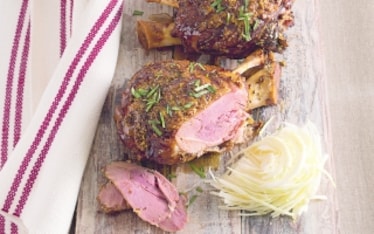 Stinco di maiale arrosto al miele e senape