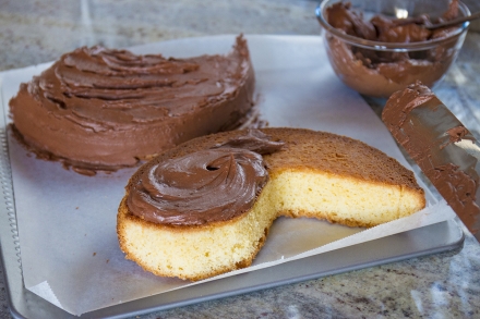 Preparazione Torta baffo - Fase 4 Preparazione Torta baffo - Fase 4