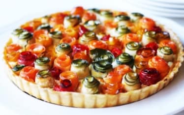Torta di rose salata con verdure