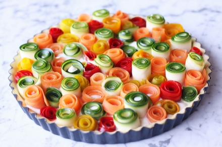 Preparazione Torta di rose salata con verdure - Fase 5 Preparazione Torta di rose salata con verdure - Fase 5