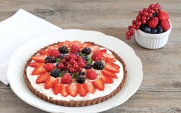 Torta senza cottura ai frutti rossi