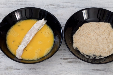 Preparazione Filetti di sogliola farciti - Fase 2 Preparazione Filetti di sogliola farciti - Fase 2