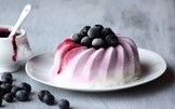 Frozen yogurt con mirtilli e pesche