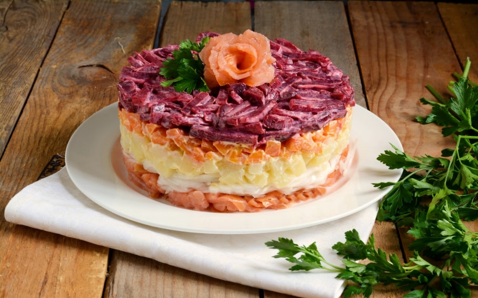Salad cake al salmone ricetta
