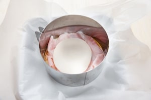 Preparazione Torta di crepes salata con prosciutto e formaggio  - Fase 3