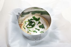 Preparazione Torta di crepes salata con prosciutto e formaggio  - Fase 2