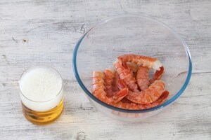Preparazione Gamberi alla birra  - Fase 1