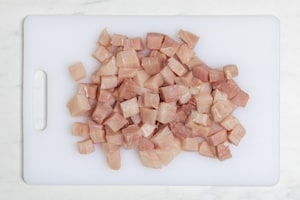 Preparazione Pesce spada con verdure, frutta e pane croccante  - Fase 1