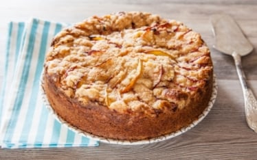 Torta di pesche e formaggio