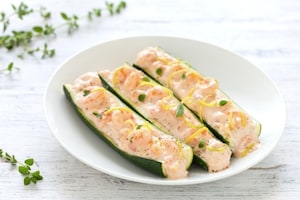 Preparazione Zucchine ripiene di gamberetti - Fase 3