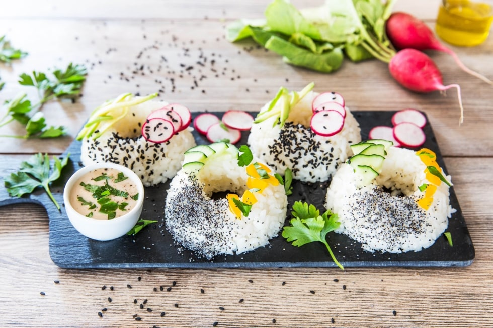 Sushi donuts ricetta