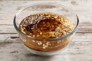 Preparazione Plumcake alle pesche, quinoa e avena  - Fase 1