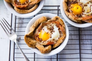 Preparazione Cestini uova e pancetta - Fase 3