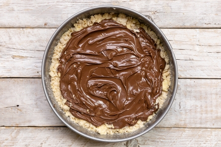 Preparazione Sbriciolata alla Nutella - Fase 2 Preparazione Sbriciolata alla Nutella - Fase 2