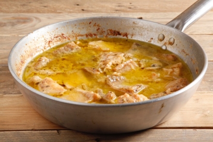 Preparazione Baccalà alla vicentina - Fase 4 Preparazione Baccalà alla vicentina - Fase 4