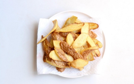 Preparazione Bucce di patate fritte - Fase 2 Preparazione Bucce di patate fritte - Fase 2