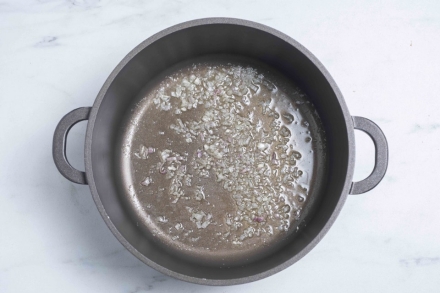 Preparazione Risotto ai fichi - Fase 1 Preparazione Risotto ai fichi - Fase 1