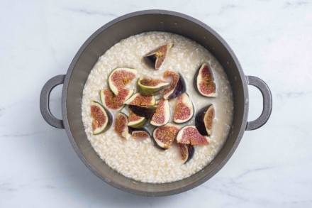 Preparazione Risotto ai fichi - Fase 2 Preparazione Risotto ai fichi - Fase 2