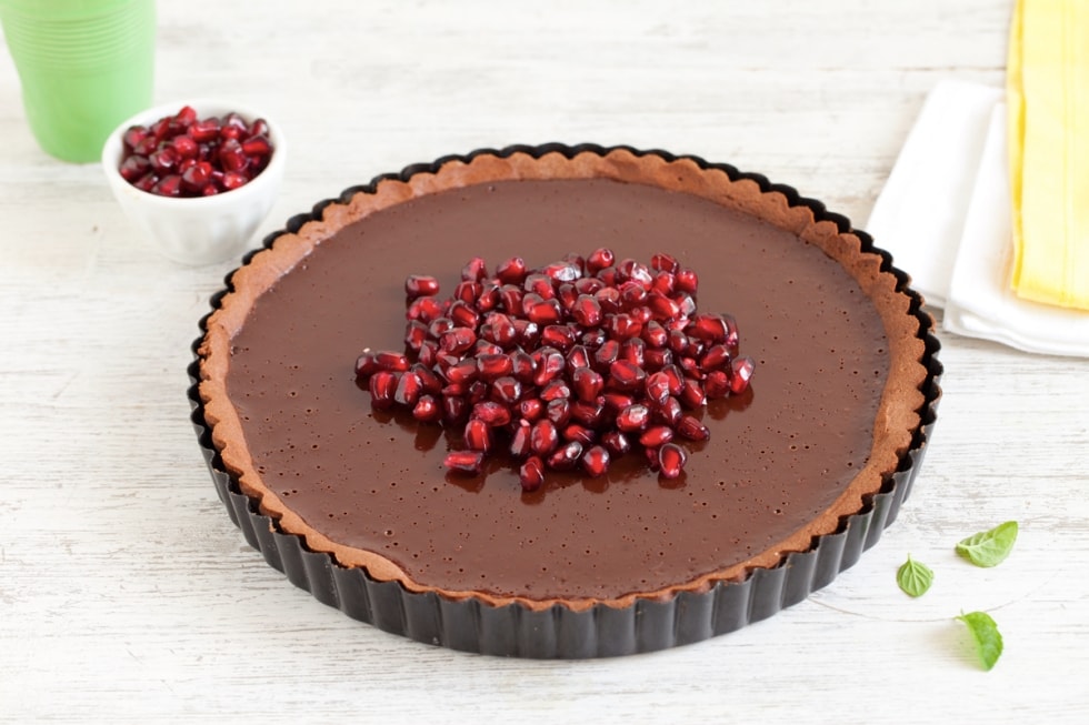 Crostata al cioccolato e melagrana ricetta