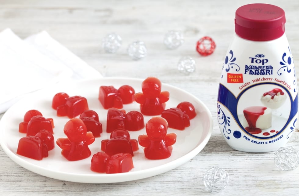 Gelatine al succo d’arancia e amarena ricetta