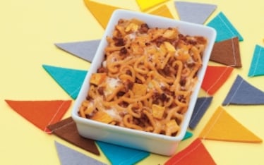 Pasticcio di gramigna con ragù di manzo e zucca