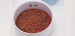 Preparazione Pasticcio di gramigna con ragù di manzo e zucca - Fase 1