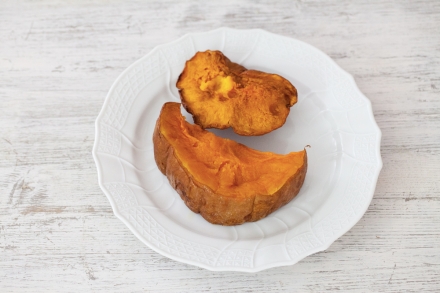 Preparazione Risotto alla zucca con strachitunt e fave di cacao - Fase 1 Preparazione Risotto alla zucca con strachitunt e fave di cacao - Fase 1