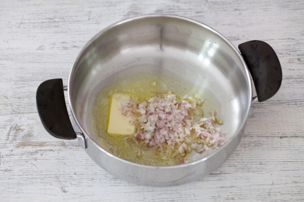 Preparazione Risotto alla zucca con strachitunt e fave di cacao - Fase 2 Preparazione Risotto alla zucca con strachitunt e fave di cacao - Fase 2