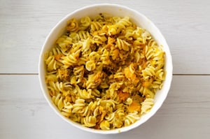 Preparazione Fusillotti con zucca, lenticchie e prosciutto croccante - Fase 4