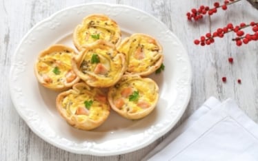 Mini quiche al salmone e patate