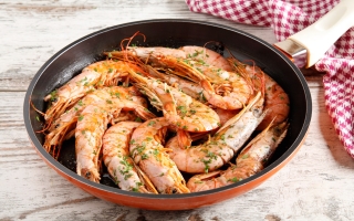 Gamberoni in padella
