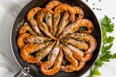 Gamberoni in padella